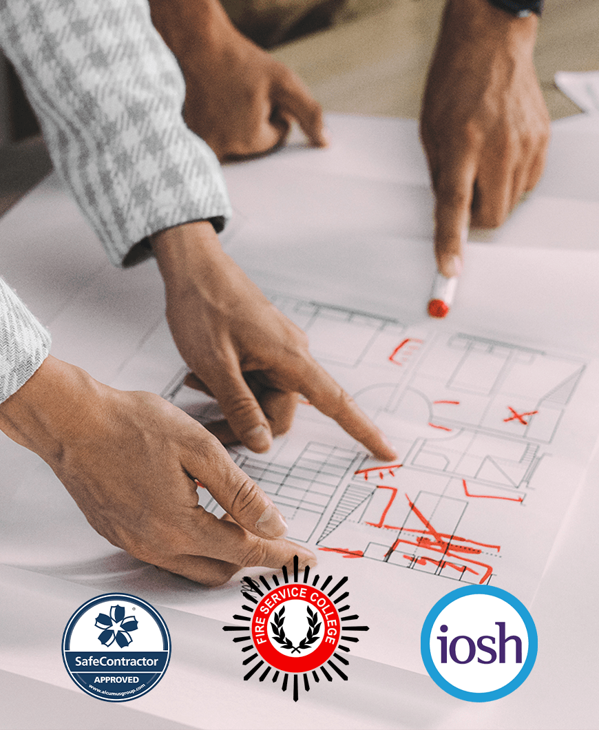 Our fire risk assessors are IOSH, fire service college and safe contractor certified. 