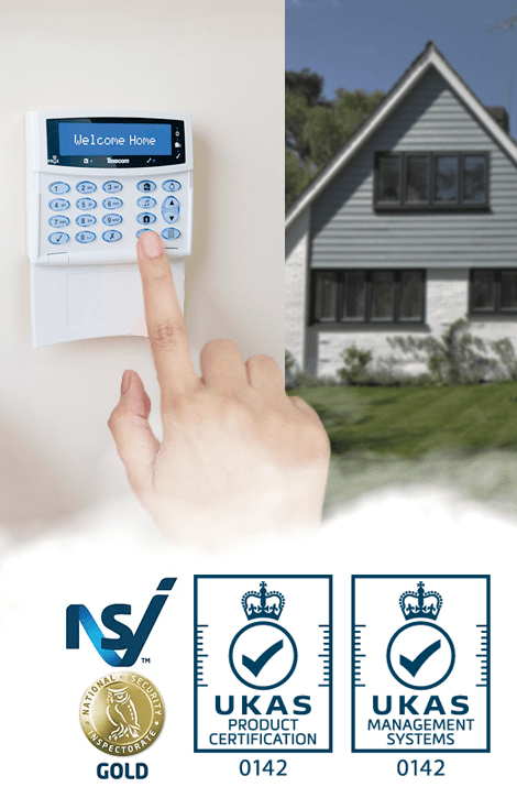 NSI Gold accredited intruder alarm installer. Feel safer knowing we installed your systems as evaluated by UKAS.